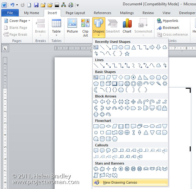 draw a line in word 2011 for mac